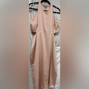 Express Tan Halter Sundress Wedding Guest